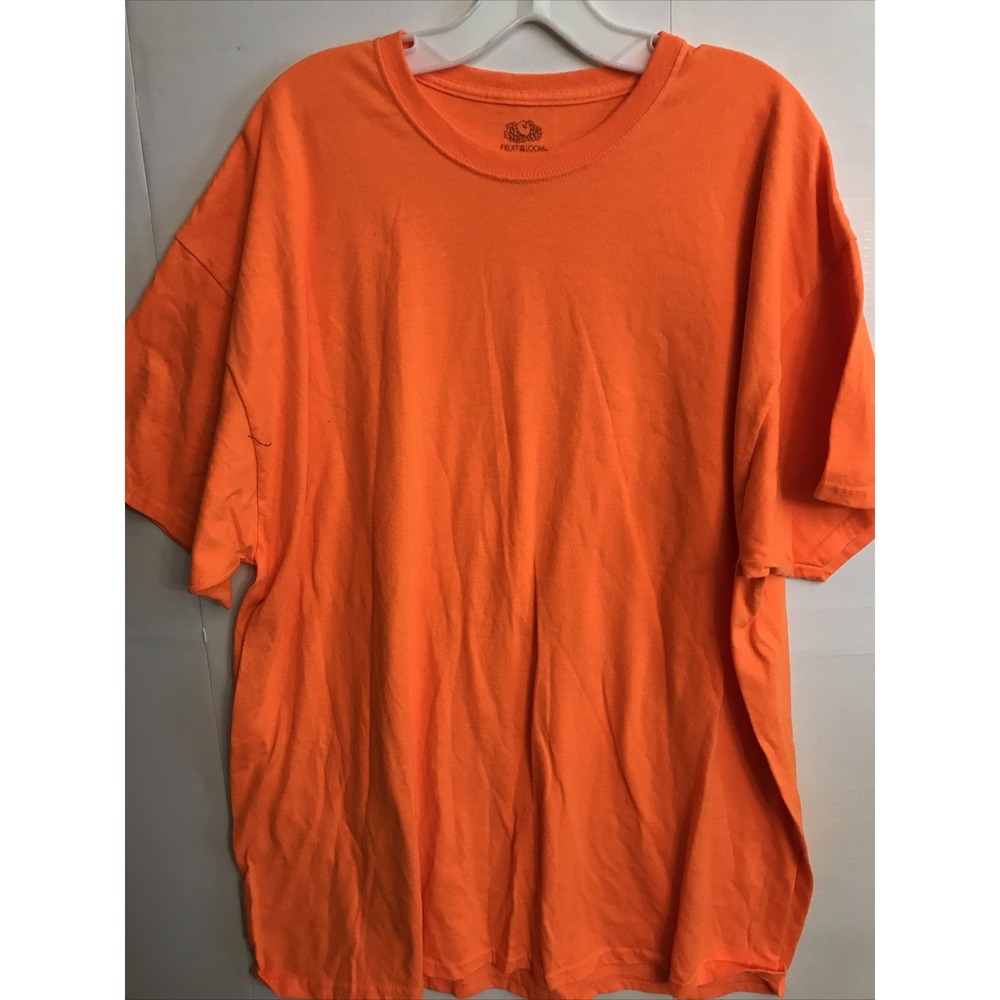 Fruit Loom 2xl orange blue cotton T‎ shirts Top